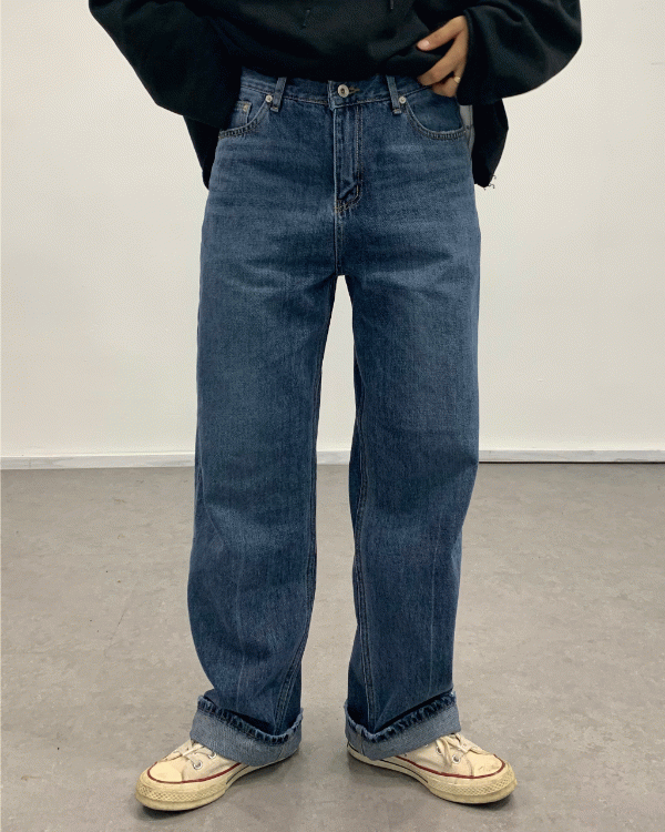 Standard denim pants (2color)