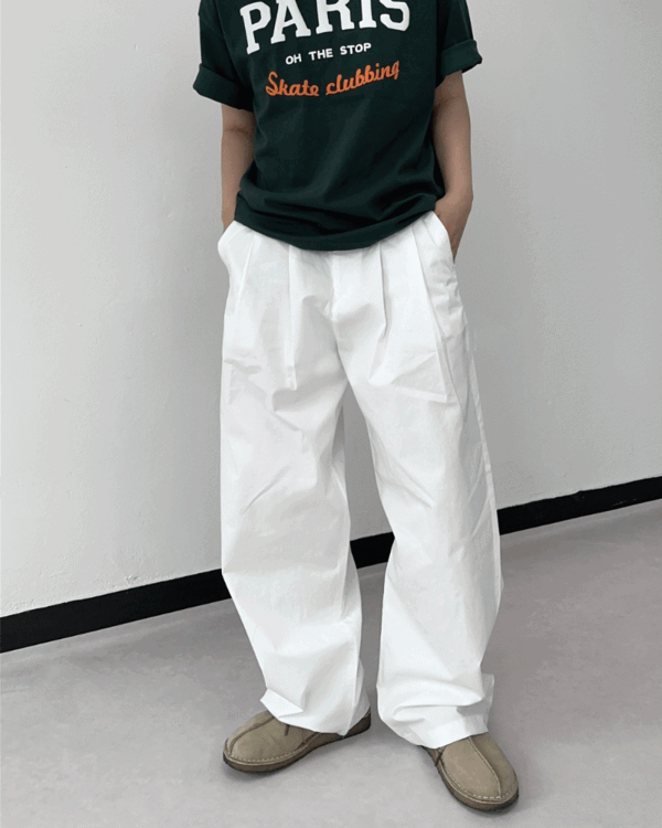 Ford two-tuck cotton pants (5color)
