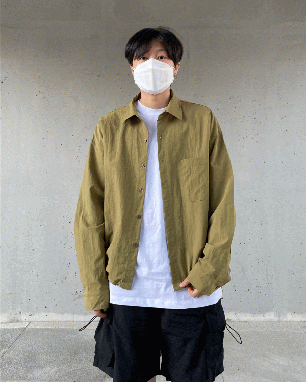Miu Crop nylon shirt JK (3color)