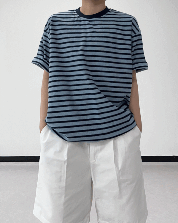 Eddy stripe T-shirt (5color)