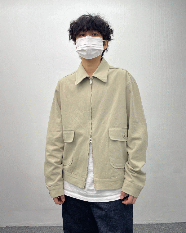 2way collar cotton jacket (2color)